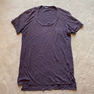 Monrow linen scoop neck tee size small